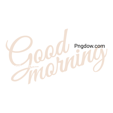 Text Lettering Good Morning cut out, transparent background for Free, (77)