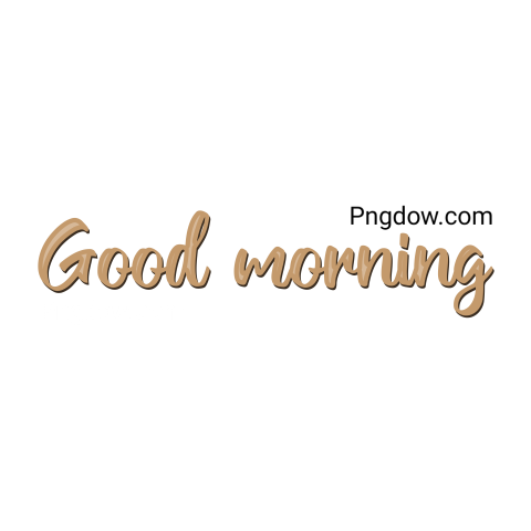 Text Lettering Good Morning cut out, transparent background for Free, (90)