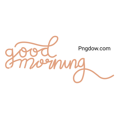 Text Lettering Good Morning cut out, transparent background for Free, (79)