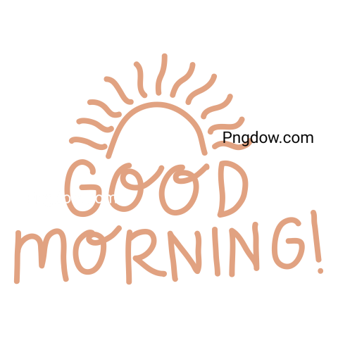 Text Lettering Good Morning cut out, transparent background for Free, (73)