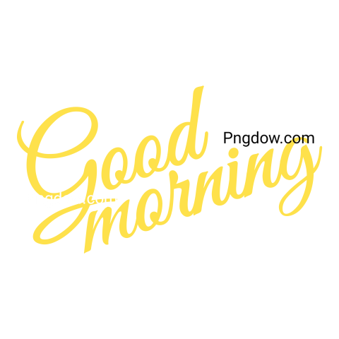 Text Lettering Good Morning cut out, transparent background for Free, (87)