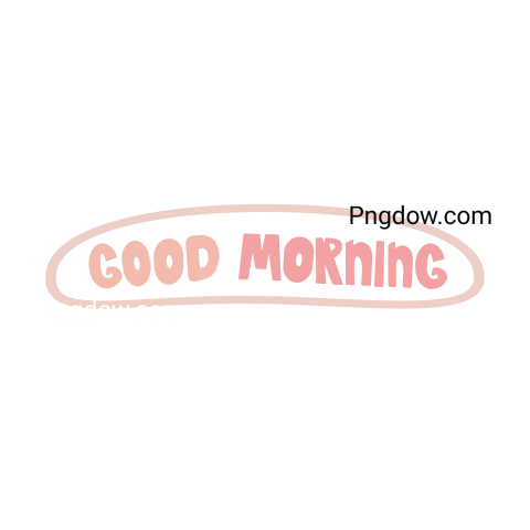 Text Lettering Good Morning cut out, transparent background for Free, (60)