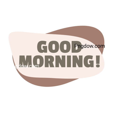 Text Lettering Good Morning cut out, transparent background for Free, (67)