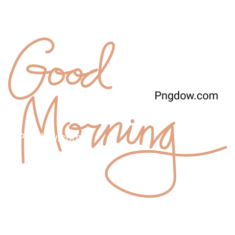 Text Lettering Good Morning cut out, transparent background for Free, (66)