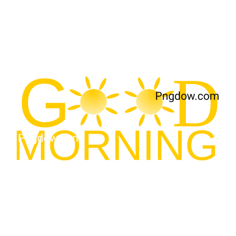 Text Lettering Good Morning cut out, transparent background for Free, (57)