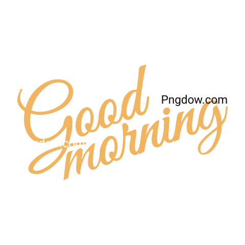 Text Lettering Good Morning cut out, transparent background for Free, (35)