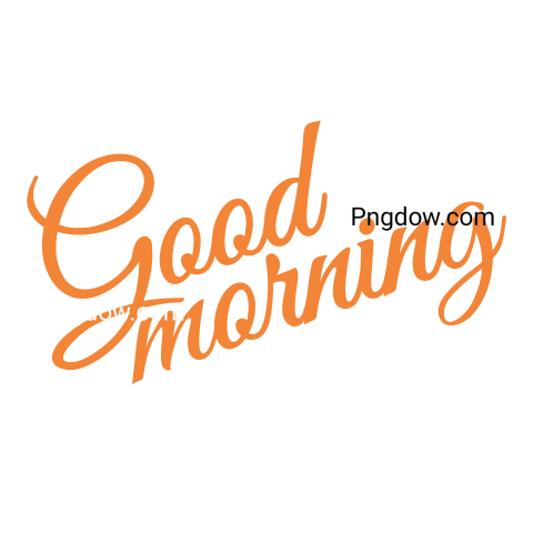 Text Lettering Good Morning cut out, transparent background for Free, (46)