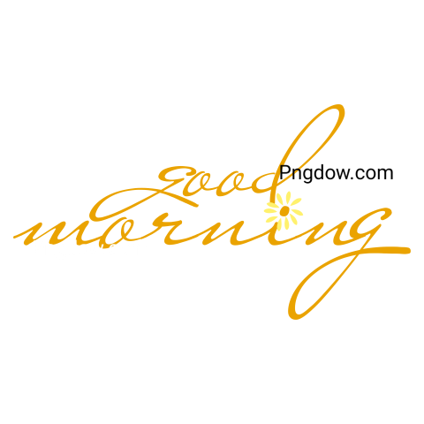 Text Lettering Good Morning cut out, transparent background for Free, (33)