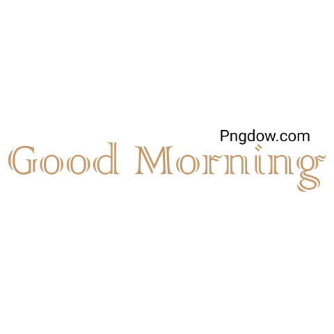 Text Lettering Good Morning cut out, transparent background for Free, (41)