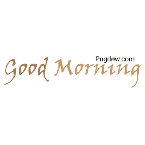 Text Lettering Good Morning cut out, transparent background for Free, (43)