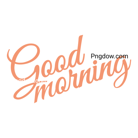 Text Lettering Good Morning cut out, transparent background for Free, (42)