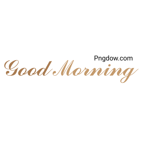 Text Lettering Good Morning cut out, transparent background for Free, (37)