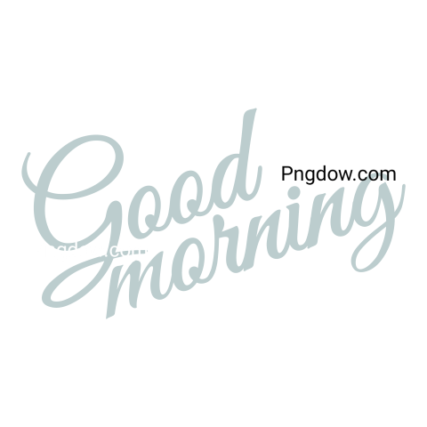 Text Lettering Good Morning cut out, transparent background for Free, (31)