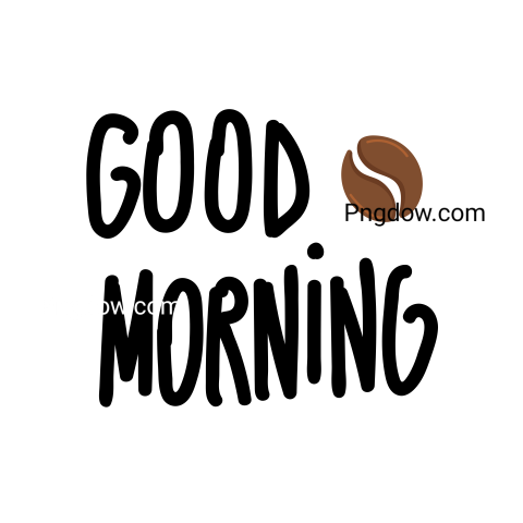 Text Lettering Good Morning cut out, transparent background for Free, (11)