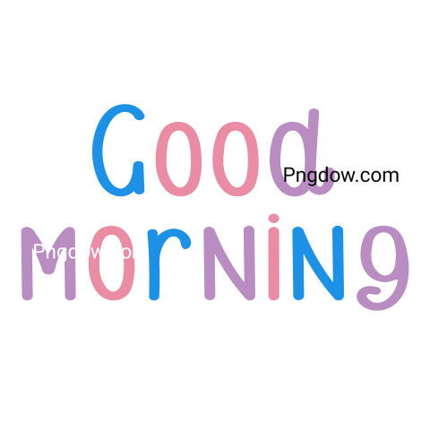 Text Lettering Good Morning cut out, transparent background for Free, (12)