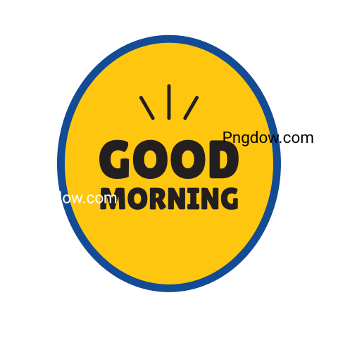 Text Lettering Good Morning cut out, transparent background for Free, (10)