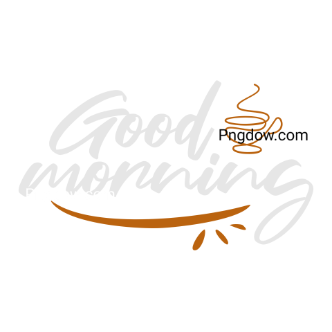 Good Morning text image transparent background for Free