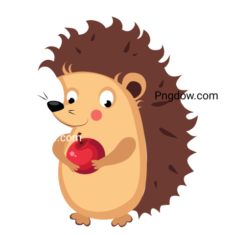 Hedgehog  Funny Alphabet, Animal Vector Illustration