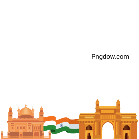 Celebration of Indian Independence Day with Flag transparent background image for Free