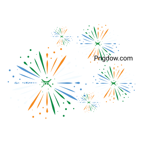 Indian independence Day Fireworks transparent background