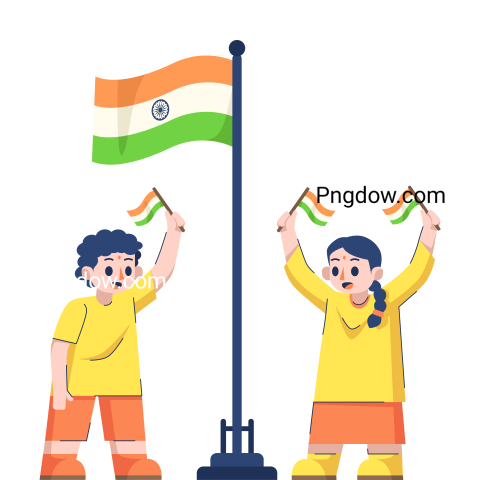 Indian Children & Indian Independence Day, png image for Free Download