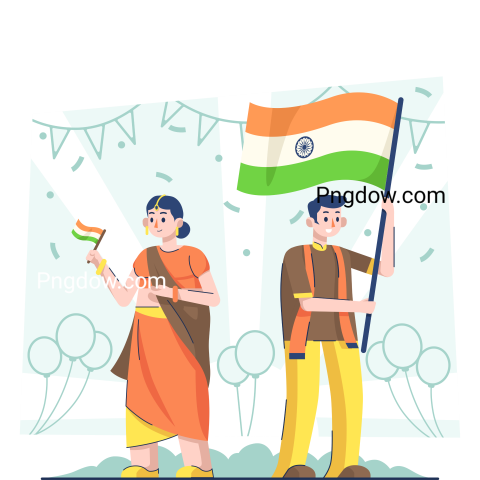 Republic Day & Indian Independence Day, transparent background