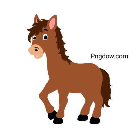 Cute Horse Cartoon Illustration