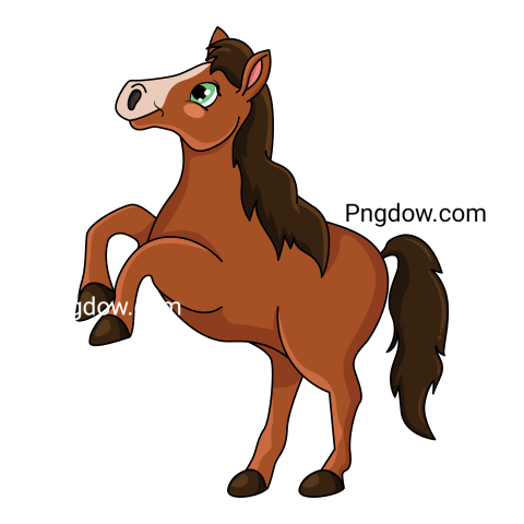 Horse Cartoon Illustration transparent background image for Free