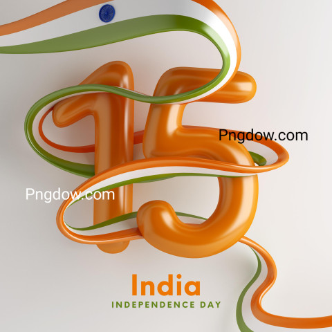 3D Orange Illustrated India Independence Day Instagram Post