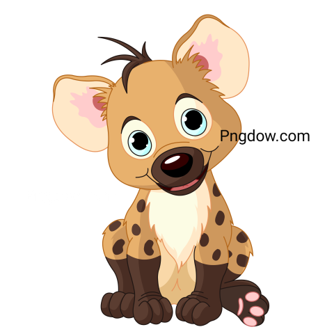 Cute Hyena Illustration transparent background image for Free