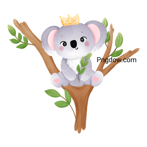 Cute baby koala, transparent Background for free