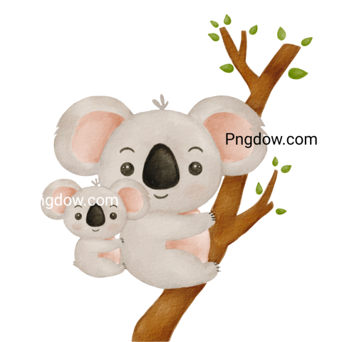 Koala watercolor, transparent Background for free