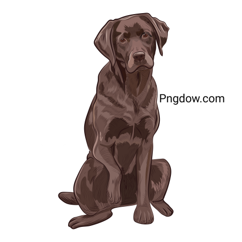 Labrador Retriever, transparent Background, free vector, (36)