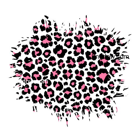 Distressed Leopard Print Patch, free vector