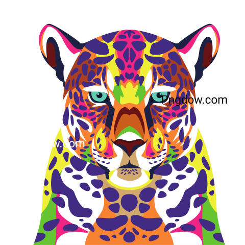 Leopard Wild Life Technicolor Icon