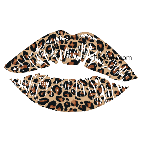 Leopard Lips, transparent Background image free vector illustration