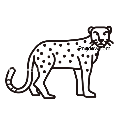 Leopard icon, transparent Background image free