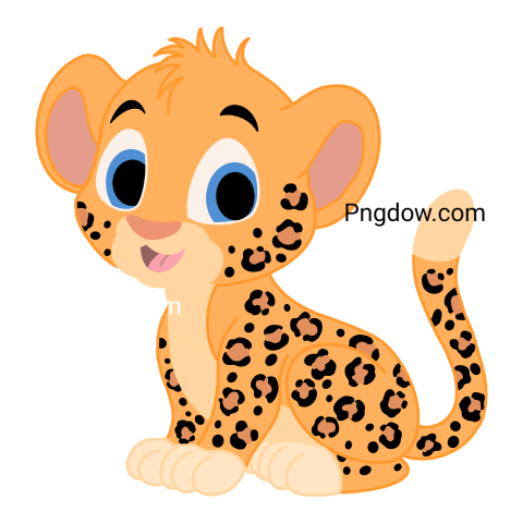 Cute Leopard Cartoon Illustration