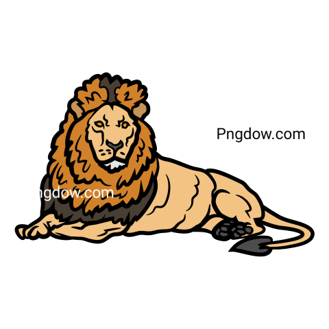 Lion, transparent Background free vector
