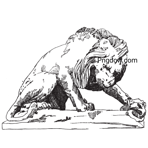 Lion Tuileries Icon, transparent Background free
