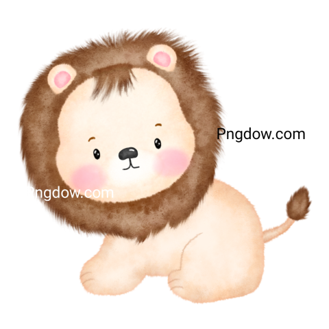 Baby Lion Illustration, transparent Background