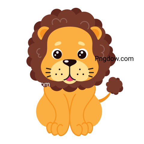 Cute Lion Cub, transparent Background free