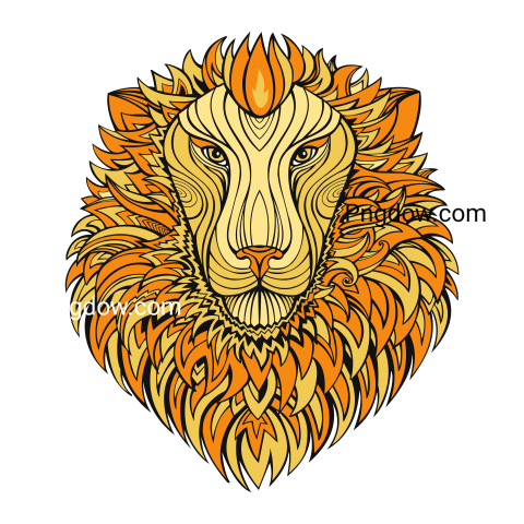 Lion Face Illustration, transparent Background free