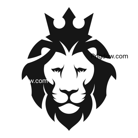Lion Head with Crown  Logo
