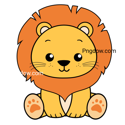 Cute Lion, Baby Lion Animal, transparent Background free