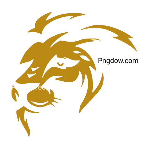 Abstract Lion Face Logo, transparent Background
