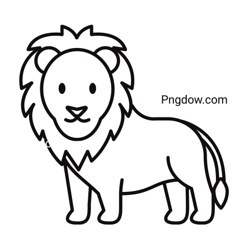 Lion Animal Outline, transparent Background for free