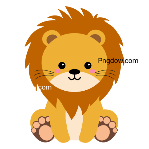 Cute Lion, transparent Background for free