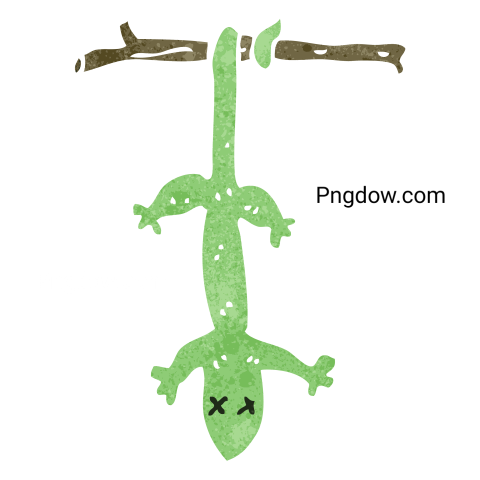 Retro Cartoon Lizard, transparent Background, free vector