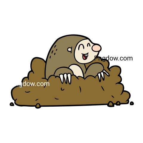 Cartoon Mole Isolated Icon, transparent Background for free